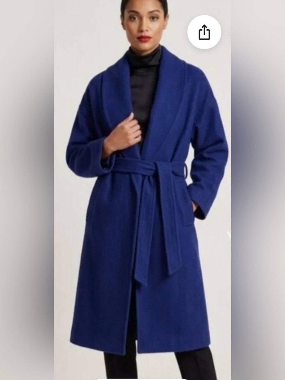 Narciso Rodriguez Belted Shawl Trench Coat in Purple Size XS